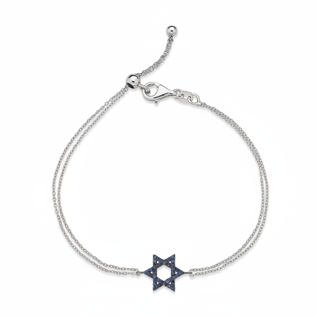 Classic star of David Blue sapphire