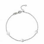 Load image into Gallery viewer, 14k gold  Mystic 3 charm single hamsa beacelet