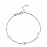 14k gold  Mystic 3 charm single hamsa beacelet