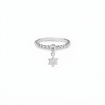 Load image into Gallery viewer, 14k gold single Star of David charm ring