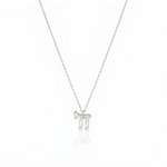 Load image into Gallery viewer, 14k gold small single diamod hai necklace