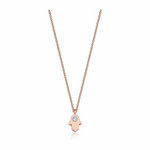 Load image into Gallery viewer, 14k gold Mystic Gold &amp; Single Diamond Hamsa Necklace