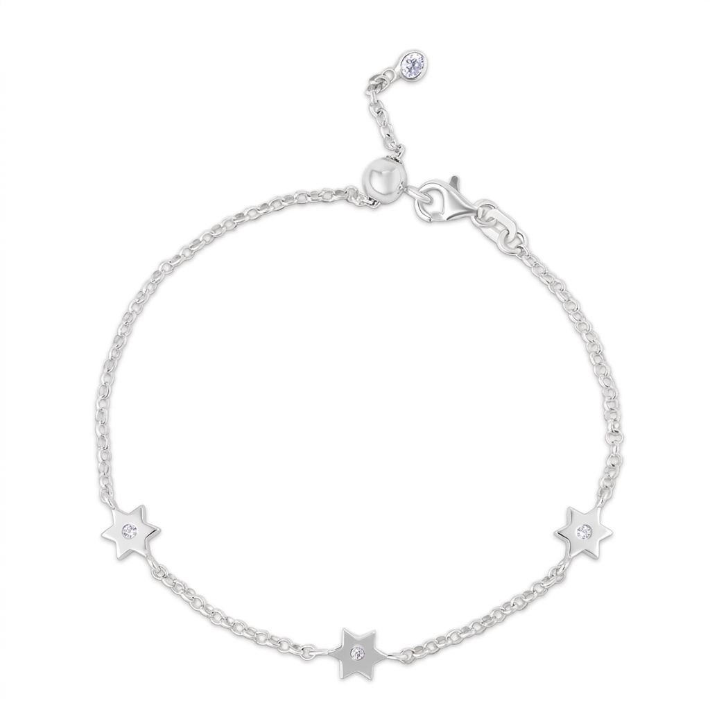 3x single star of david bracelet