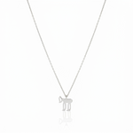 Load image into Gallery viewer, 14k gold small hai necklace