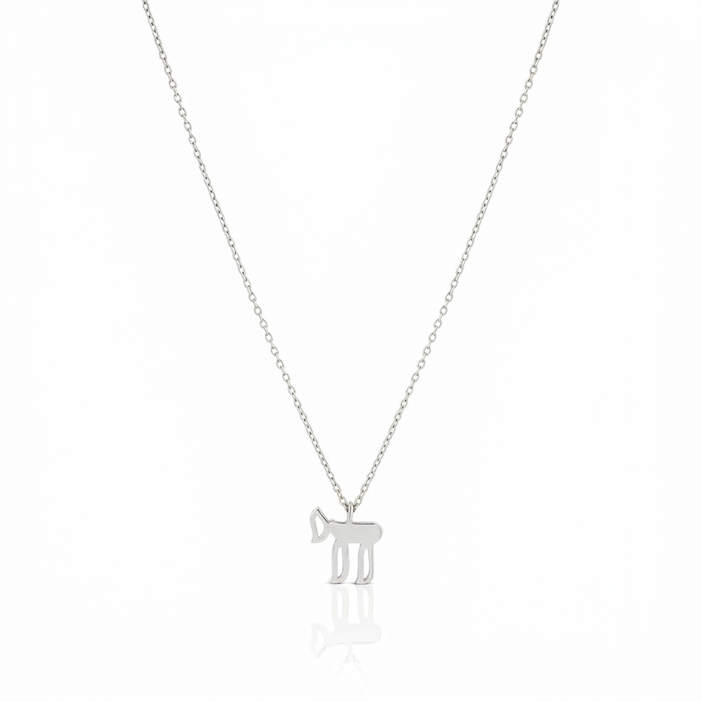 14k gold small hai necklace