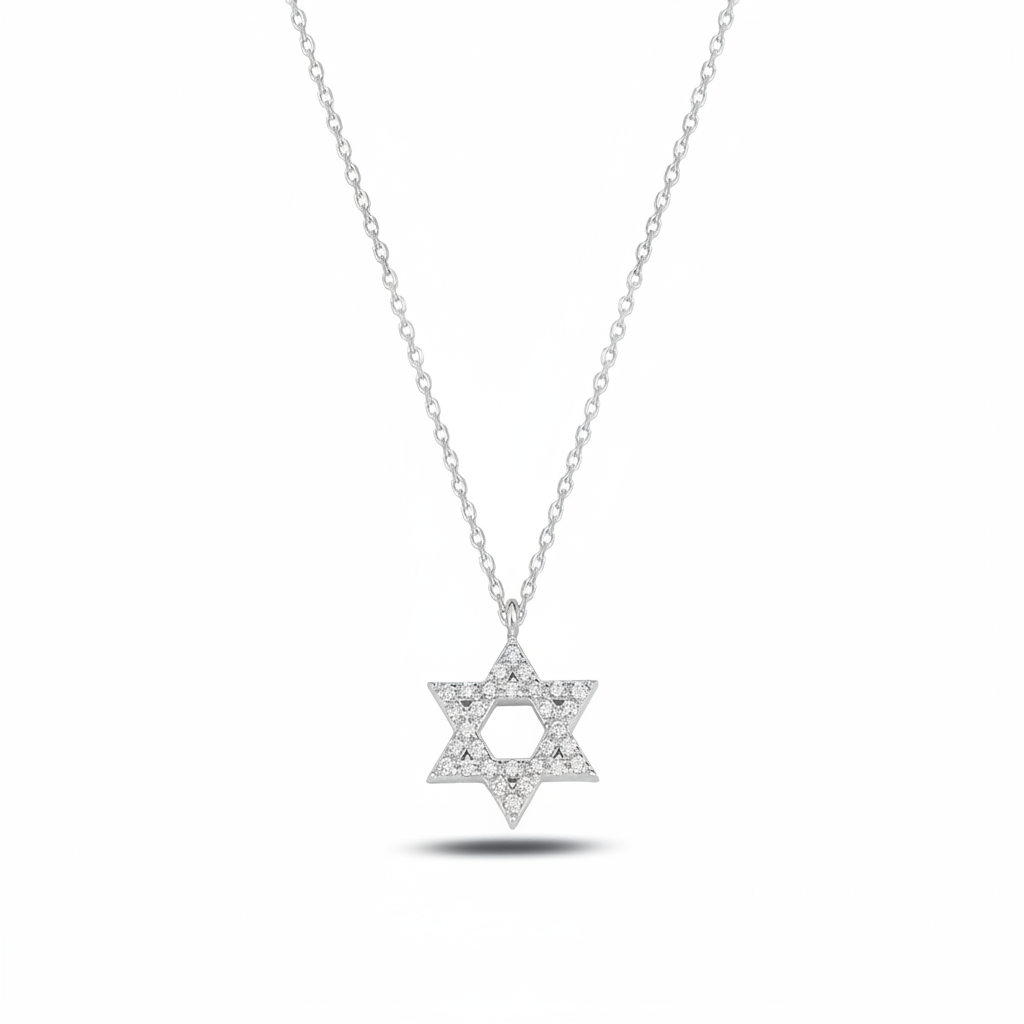 14k gold Classic Star of David necklace