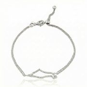 14k gold Hollo map of Israel bracelet