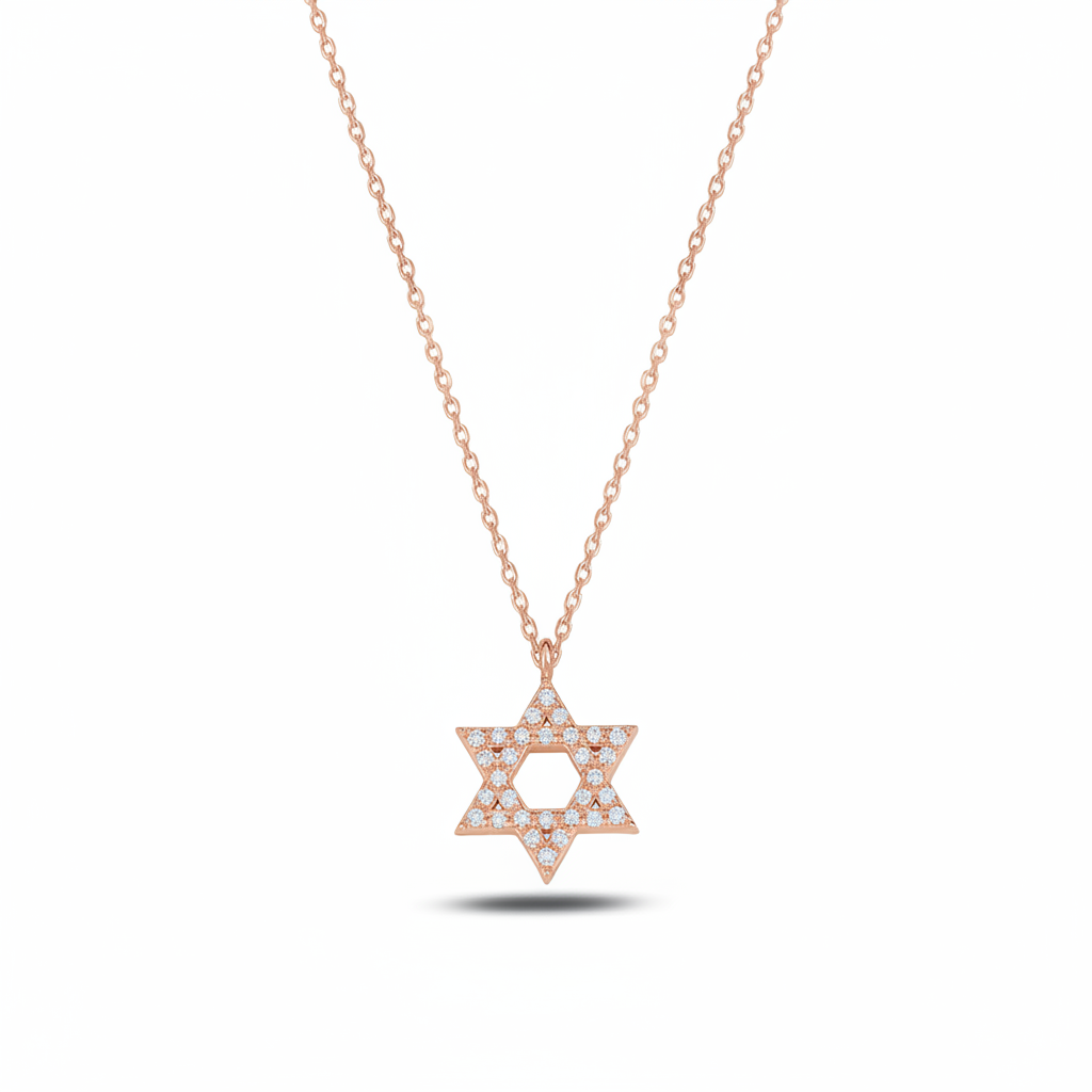 14k gold Classic Star of David necklace