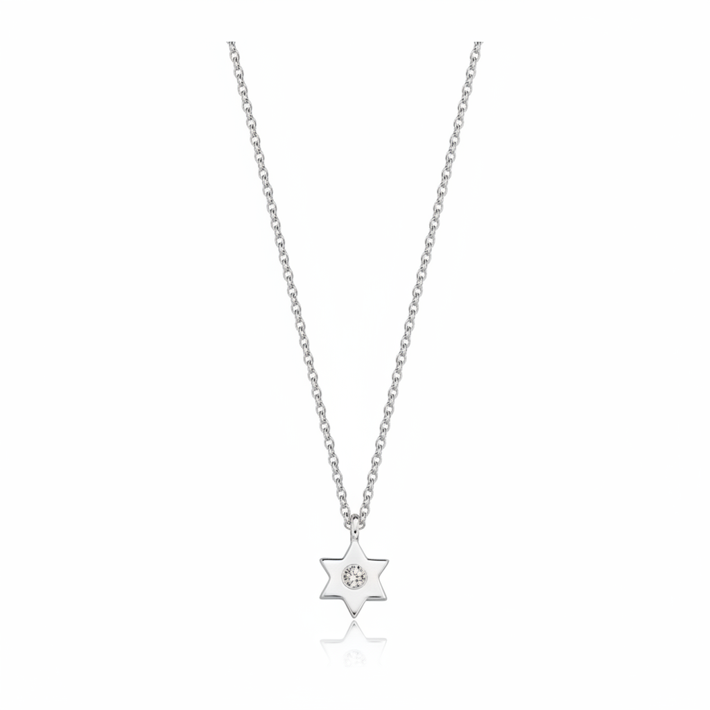 14k gold  Mystic Single Diamond Star of David