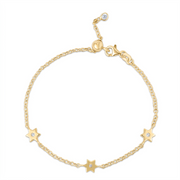 3x single star of david bracelet
