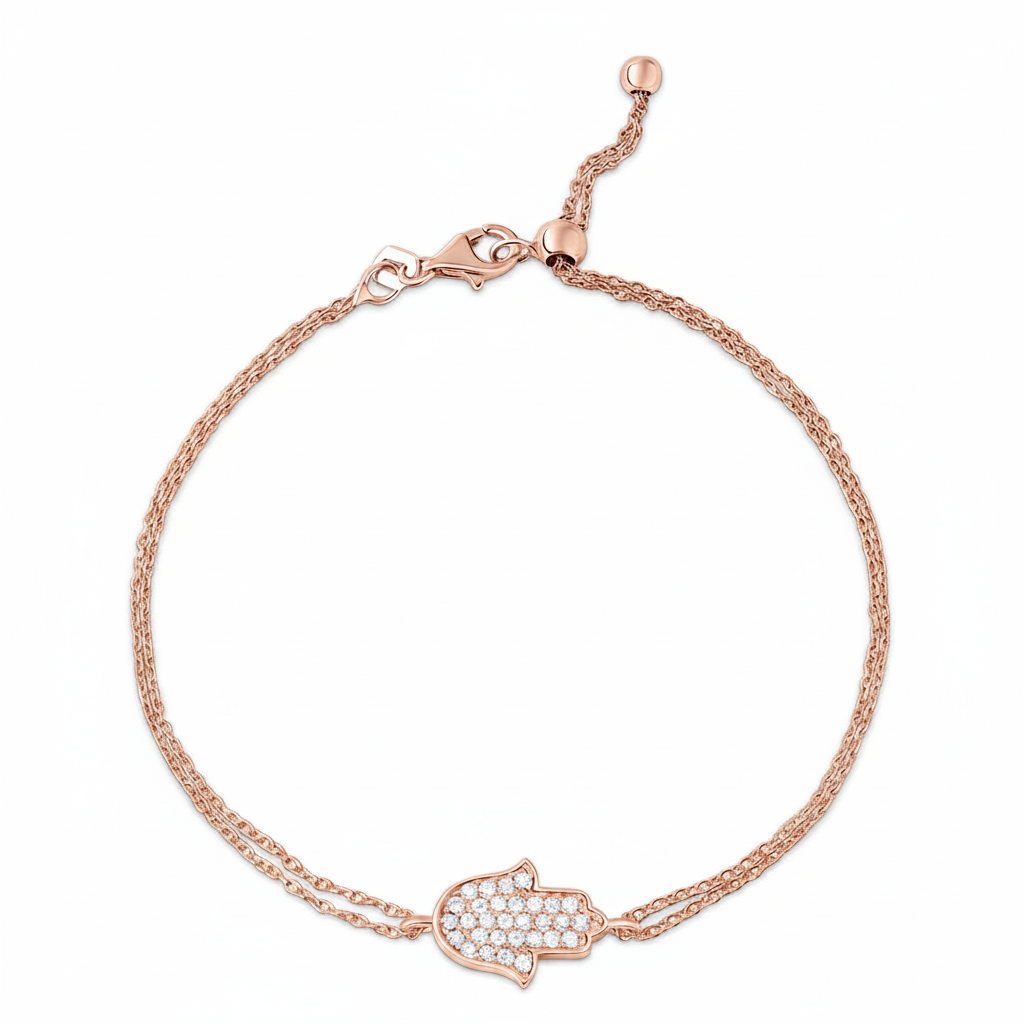 14K gold Large hamsa bracelet