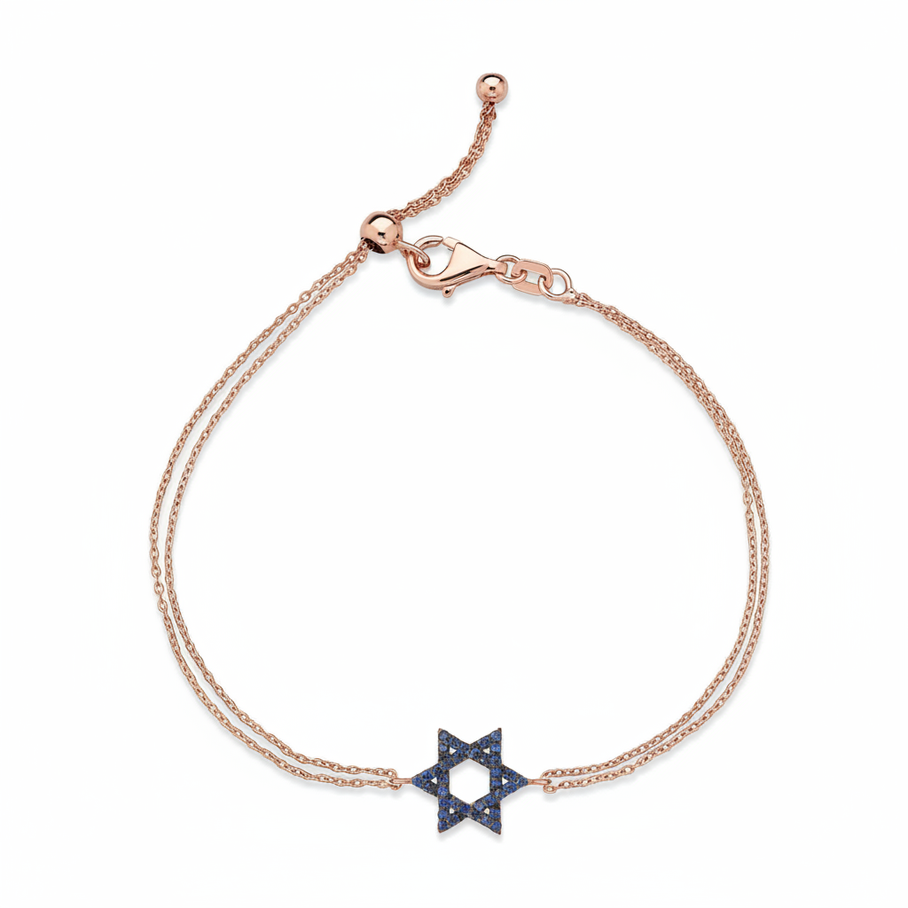 Classic star of David Blue sapphire