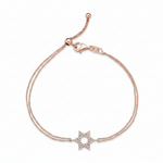 Load image into Gallery viewer, 14k gold Classic Star of David bracelet