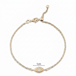 Load image into Gallery viewer, 14K gold single diamond 1cm lucky eye Bracelet