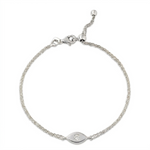 Load image into Gallery viewer, 14K gold single diamond 1cm lucky eye Bracelet
