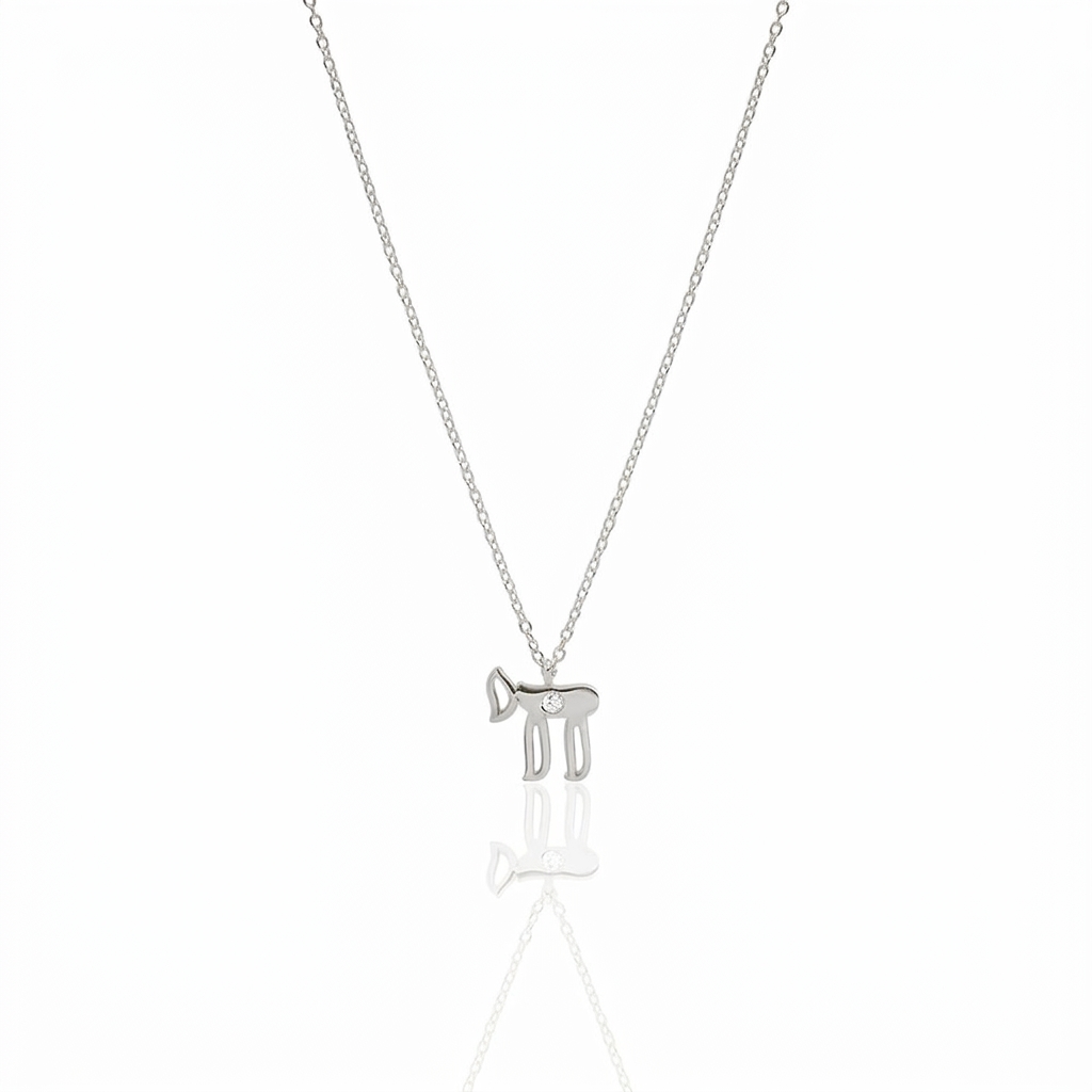 14k gold medium single diamod hai necklace
