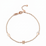 Load image into Gallery viewer, 14k gold  Mystic 3 charm single diamond mix bracelet