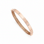 Load image into Gallery viewer, 14k gold star of david bangle