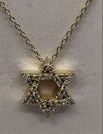Load image into Gallery viewer, 14k gold Thick classic Star of David Necklace

